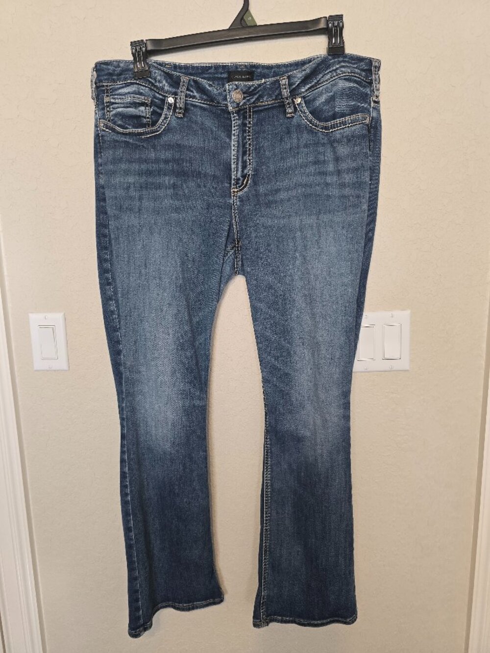 Silver Jeans Co. Suki Slim Bootcut Size 18 Rich Blue Western Jeans 31" Inseam